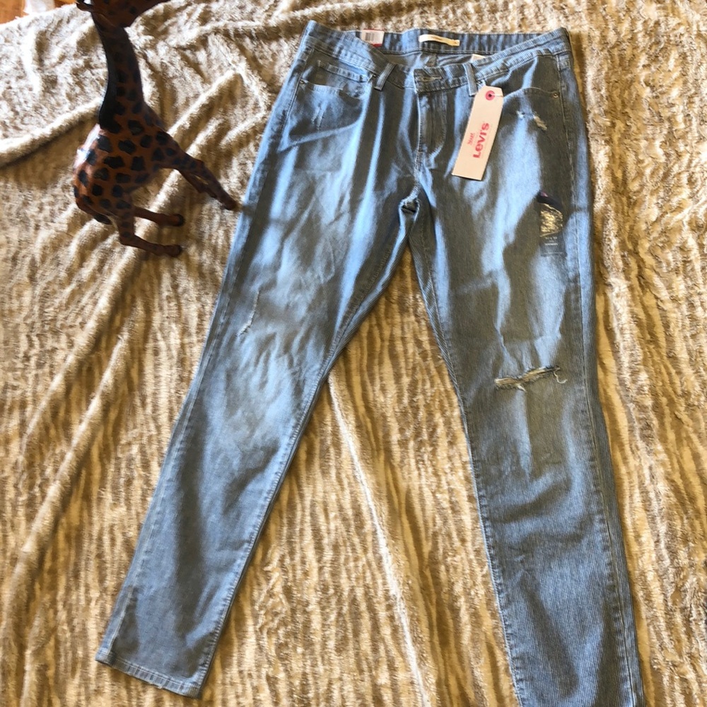 Brand New Pinstripe Levi’s Jeans